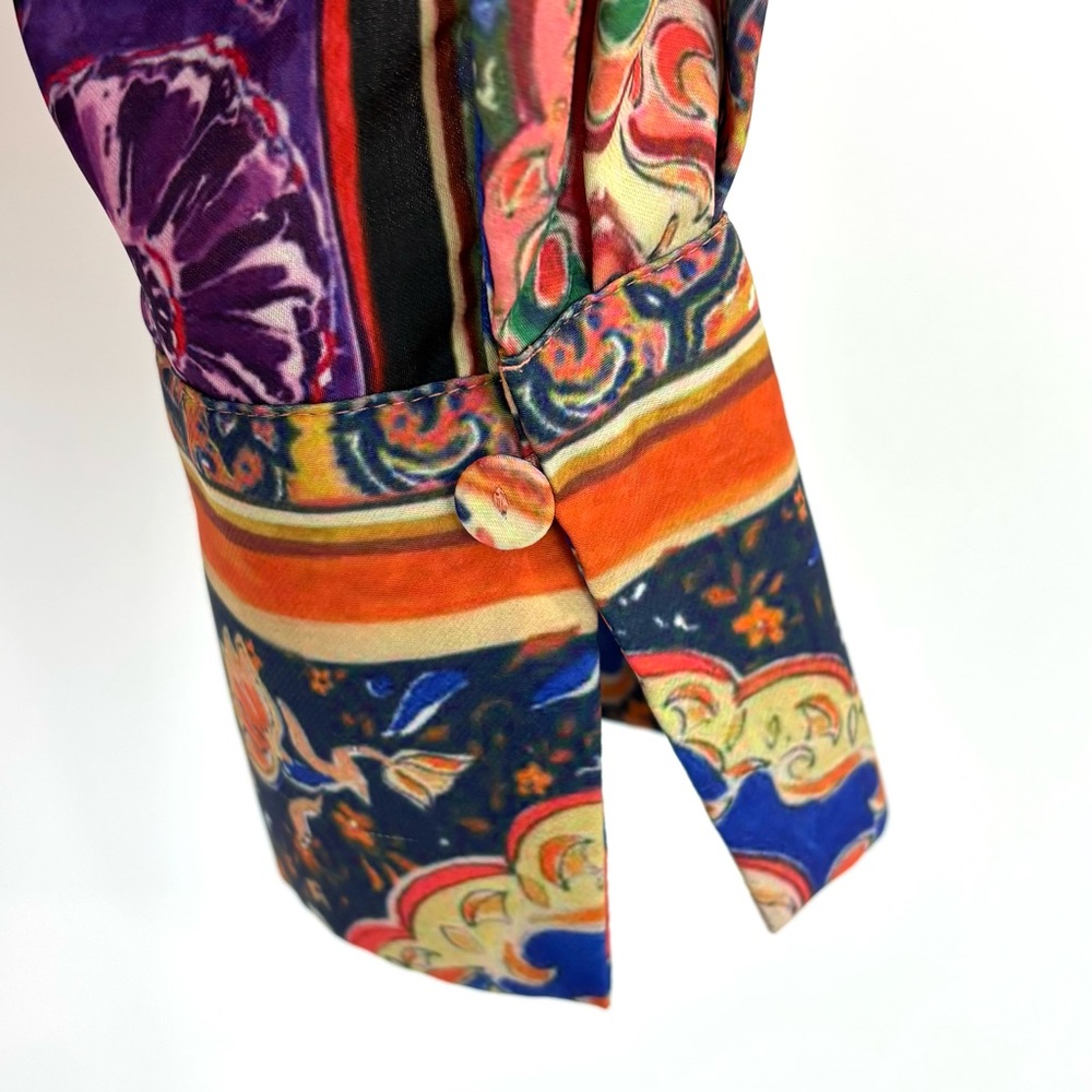 Melanie Lyne multicolour smocked blouse - Picture 5 of 7